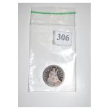 LIBERTY SEATED QUARTER 1853