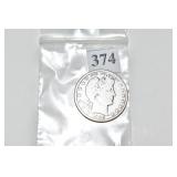 BARBER HALF - 1908 D