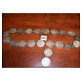 STERLING BELT OF COMMERMORATIVE DOLLARS 21 TOTAL