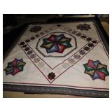 STAR SPIN QUILT, KING SIZE 120" X 120" AMISH