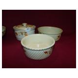 LIDDED CASSEROLE HALL AUTUMN LEAF AND TWO