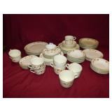 PLACE SETTING FOR SIX HALL AUTUMN LEAF DINNERWARE