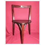 OLD WOOD CHAIR WITH TRIANGLE SEAT