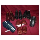 FOUR PAIRS MENS SHOES, FLIP FLOPS, VINTAGE
