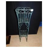 CAST IRON PLANTER, LOWER SHELF 11" W 38" H