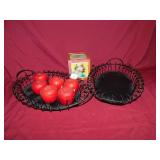 MATTELL VINTAGE JACK IN BOX, TWO IRON BASKET