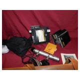 CAMERA GRAFLEX IN CARRY CASE, SOME DAMAGE TO