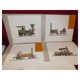 TRAIN PRINTS FROM USS, LOCOMOTIVE PRINT,