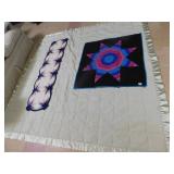 FULL/QUEEN BLANKET, WALL HANGING STAR 36" X 37",