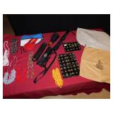 UMBRELLAS IN CARRYING CASES, RIBBON NECKLACES,