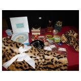 NEW LEOPARD BLANKET AND MATCHING TEDDY BEAR-VERY