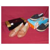 NEW! JOAN BOYCE SIZE 9 SHINY SHOES AND BARETRAPS