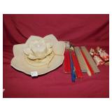 PAIR DOLLS, CANDLES FOUNTAIN