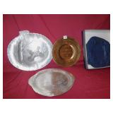 WENDELL AUGUST BRONZE PLATE, PHEASENT PLATE,