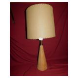 VINTAGE LAMP AND SHADE 34H