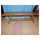 SOLID OAK BENCH 4FT L 17IN T