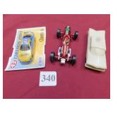 RACER CAR, CHERRIOS CAR AND PLASTIC MODEL CAR