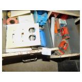 ELECTRICAL SUPPLIES IN METAL FILE BOX, ETC