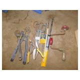 TIN SNIPS, MORSE DRILL BITS, VINTAGE HAND DRILL,