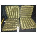 4 SATIN FINISH TIE ON CUSHIONS GREEN
