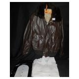 GENUINE LEATHER BOMBER STYLE JACKET AND 4 X TUX