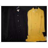 TALBOTS 16 YELLOW COAT, BLACK TABLOT LARGE, DARK