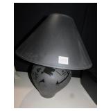 BLACK LAMP WITH AIRPLANE DESIGN