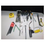 ASSORTED TITAN TOOLS SCREWDRIVERS, TAPE MEASURE