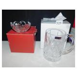 WATERFORD LISMORE HEART BOWL & BROOKSIDE BEER