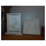 WASTE CAN, PLASTER PLAQUE, HEATING PAD, PHONE,