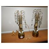 PAIR OF VINTAGE LAMPS WITH PRISMS