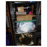 CART LOT INCLUDING BLANKETS, CACTUS, CLOTHING,