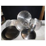 ALL-CLAD USED SAUCE POT - WITH NON-MATCHING BUT