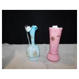 8" BRISTOL VASES - TWO TO GO ENAMELED DECORATION