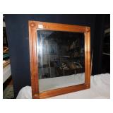 23" X 20 1/2" OAK MIRROR