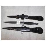 DAGGER 7" BLADE 11 1/2" OVERALL W/ TWO SHEATHS