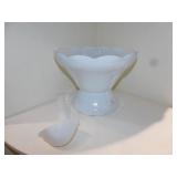 PUNCH BOWL MILK GLASS ANCHOR HOCKING