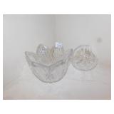 WATERFORD BOWL, HANDLED BASKET