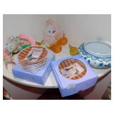 PHILIPPE DESHOULIERES FRANCE 12 PLATES, PLANTER,