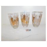 THREE PHARMICUTICAL GLASSES
