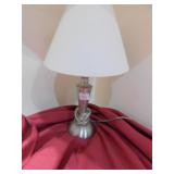PEWTER FINISH LAMP W/ 16" H SHADE