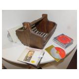 WOODEN HOLDER, CDS ETC