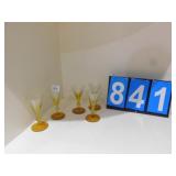 5" H AMBER BASE CORDIALS