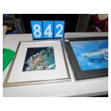 ABSTRACT PHOTO & COVETTE PICTURE CRACKED FRAME