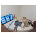 ROSARIES, GLASSES, ETC