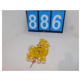 HORSE KEY WIND PLASTIC VINTAGE CLOCK 7"