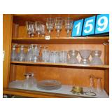 WINE GLASSES, DESSERT PLATES 4, ETC