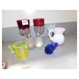 COBALT BERNARO BOYS BIRD, RUBY GLASS, VASELINE,