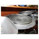 ALUMINUM TRAYS, BOWLS, LAZY SUSAN, ETC
