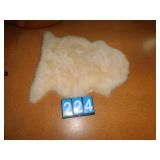 FUR LOOKING RUG, 38" X 33"